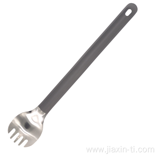 long handle titanium spoon spork for fast food